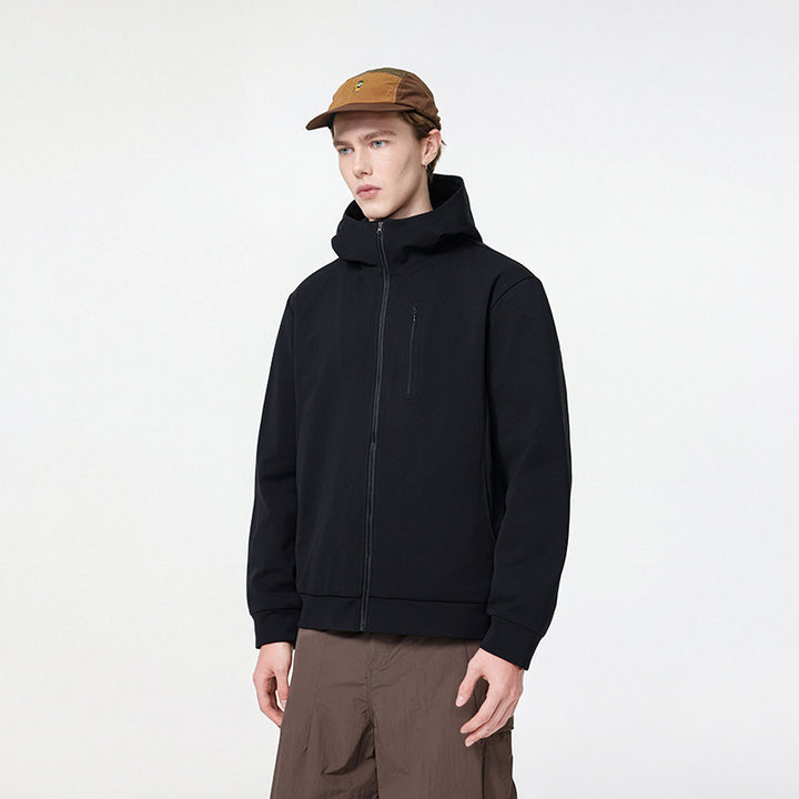 Herren Kapuzen-Softshelljacke mit Reißverschluss‑Brusttasche, geripptem Saum und Relaxed‑Fit Echo Archiv