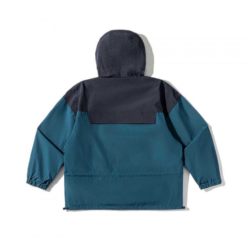 Unisex Weitgeschnittene Utility-Fieldjacke mit Kapuze, Tunnelzug und Pattentaschen Echo Archiv