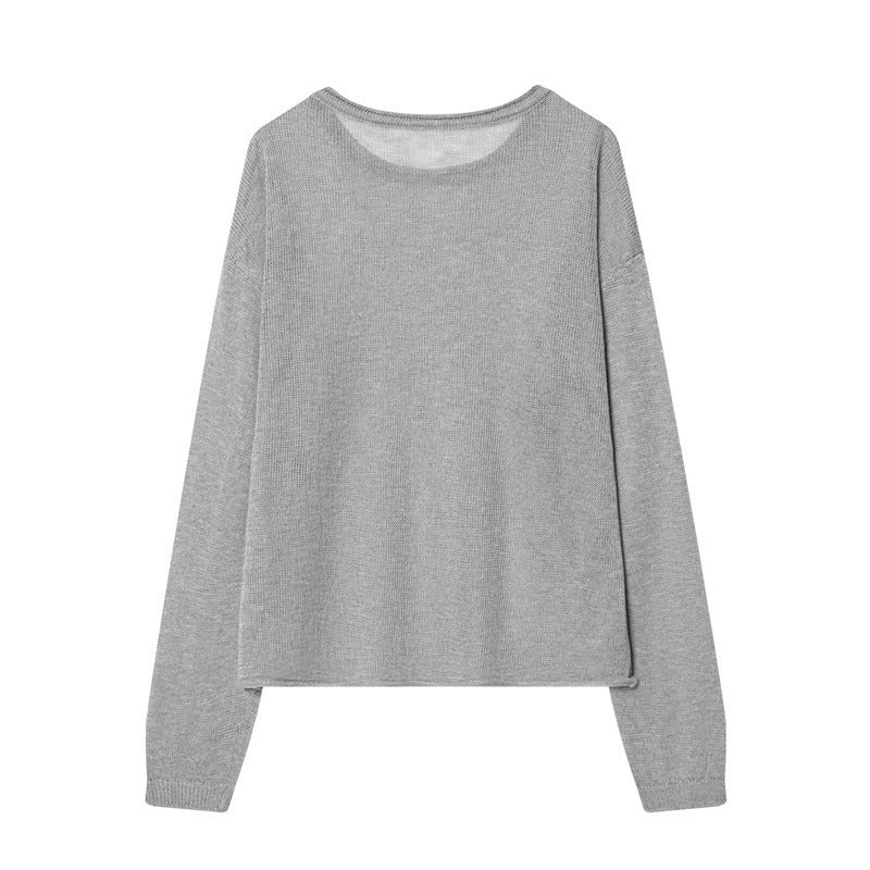 Damen Feinstrick-Loungewear-Set mit Rundhals-Pullover, weitem Palazzo und strukturierter Rock-Overlay Echo Archiv