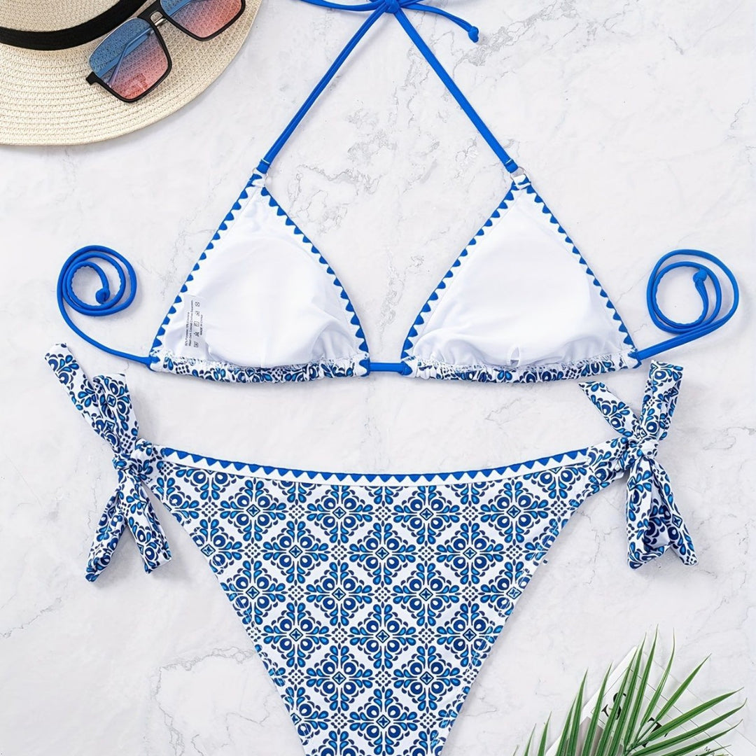Damen Triangel-Bikini mit verspieltem Knoten-Design Echo Archiv
