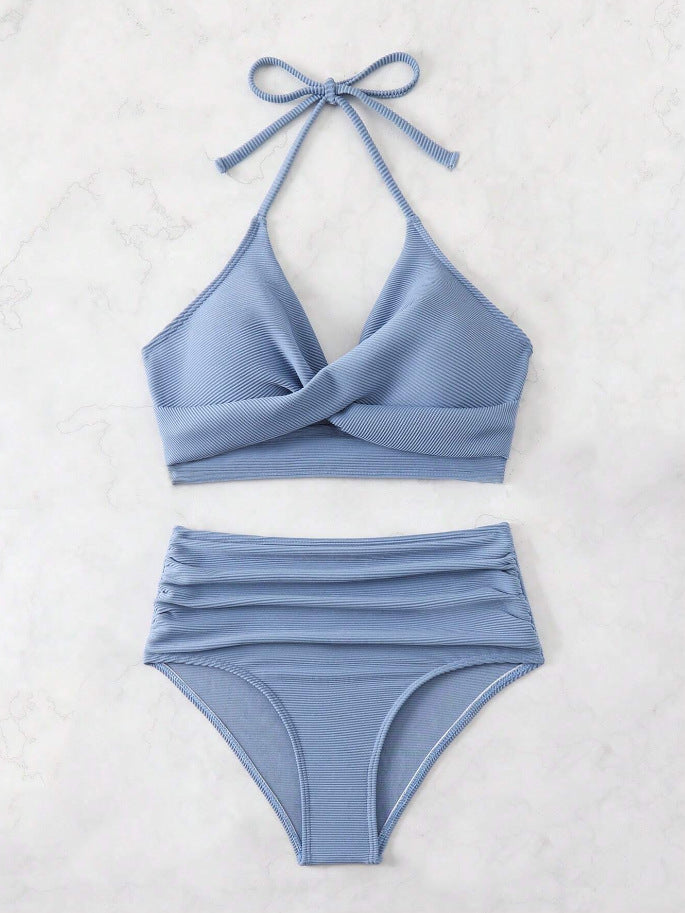 Damen Bikini-Set mit hohem Taillenbund und elegantem Wickeldesign Echo Archiv