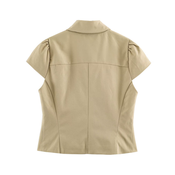 Damen Kurztaillierter Blouson mit hohem Funnelkragen und Tunnelzugtaillierung Echo Archiv