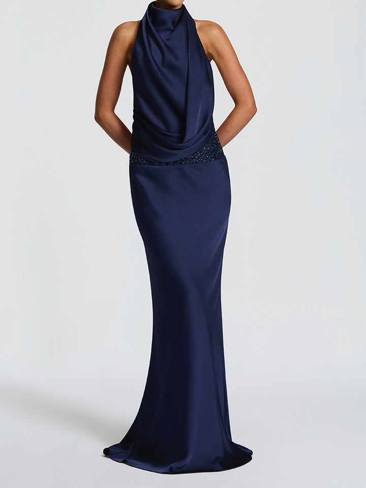 Damen Elegantes Hochzeitskleid mit schimmerndem Taillenband Echo Archiv
