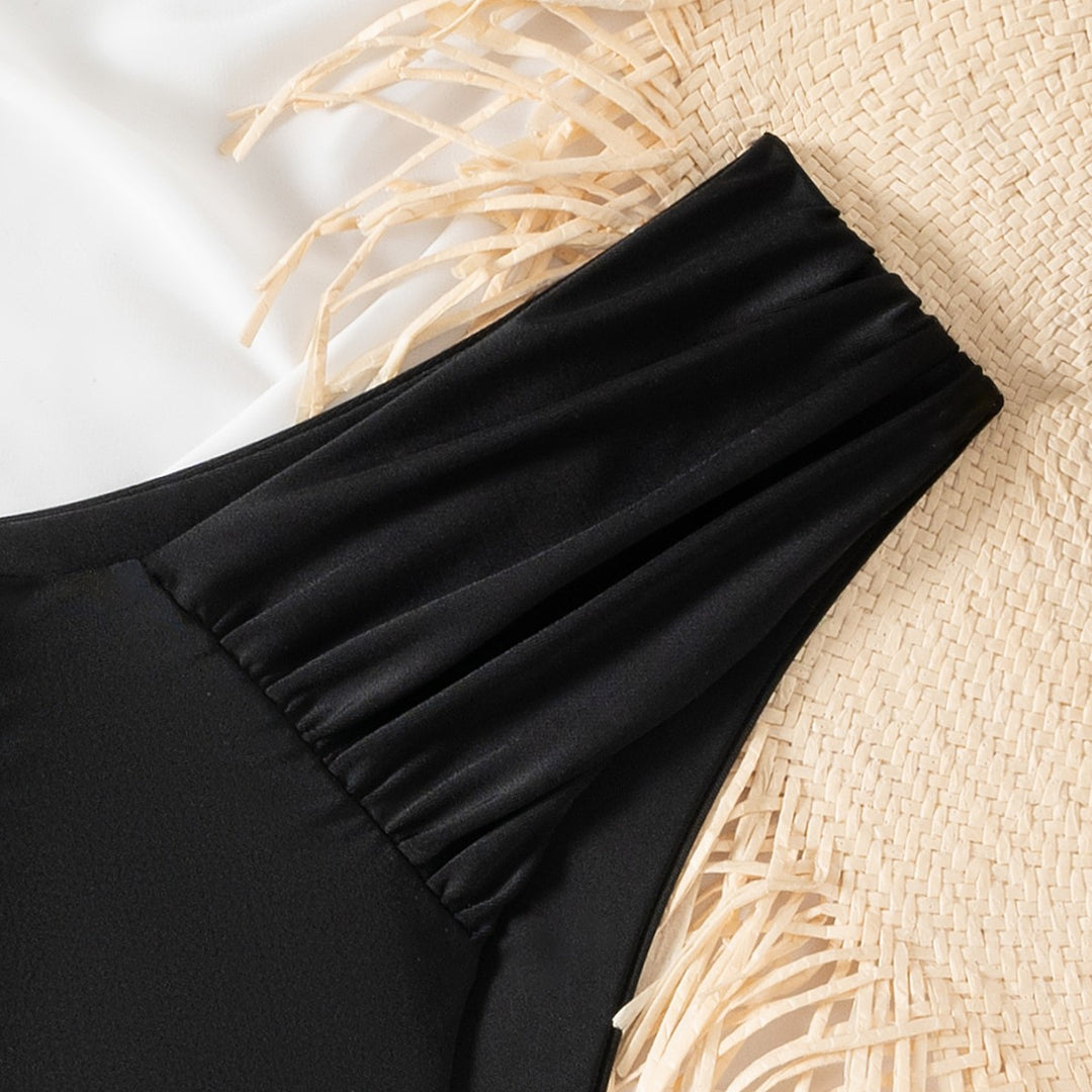 Damen Hochtaillierte Bikinihose mit eleganten Raffungselementen Echo Archiv