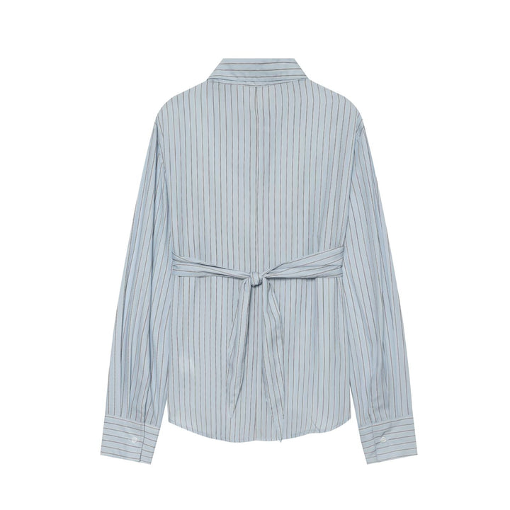Damen Lässige Hemdbluse mit integriertem Bustier-Detail und feinem Streifenmuster Echo Archiv