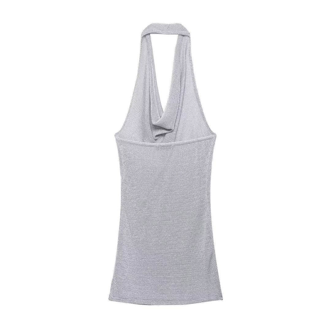 Damen Haltertop mit elegantem Wasserfallausschnitt und figurumspielendem Schnitt Echo Archiv
