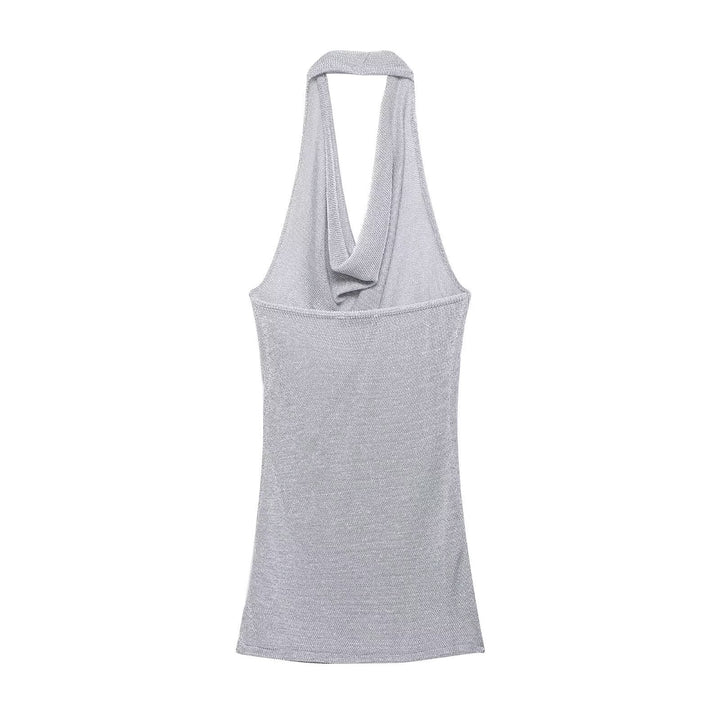 Damen Haltertop mit elegantem Wasserfallausschnitt und figurumspielendem Schnitt Echo Archiv