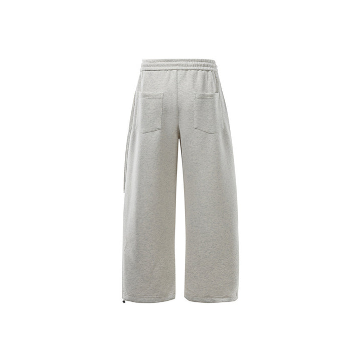 Unisex Weite Sweat-Cargohose mit Ebenenpasse, elastischem Kordelbund und verstellbarem Saum Echoarchiv