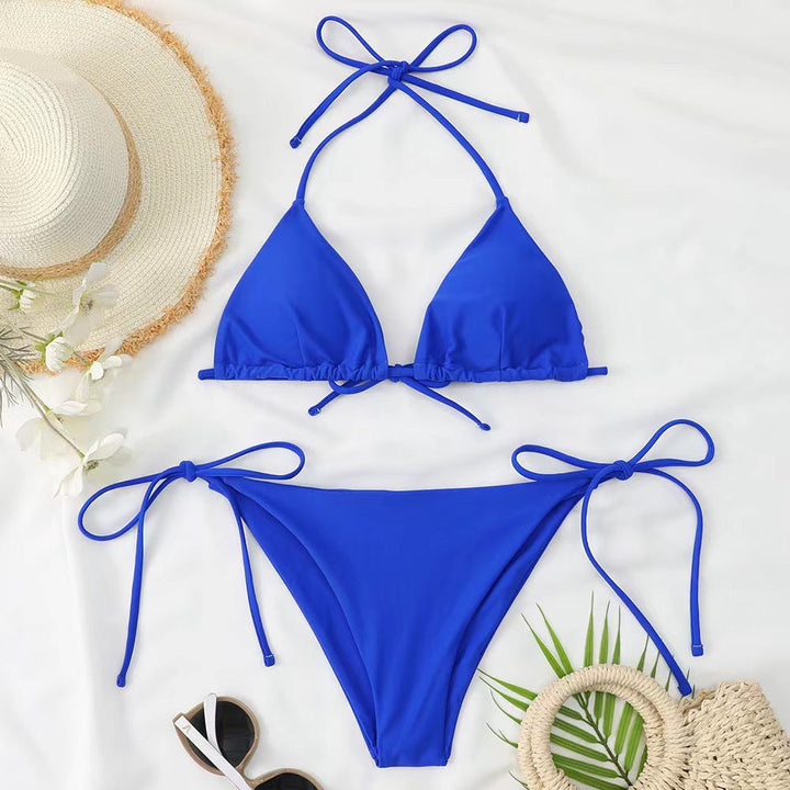 Damen Triangel-Bikini mit verstellbaren BindEchoarchivändern und raffinierten Details Echoarchiv
