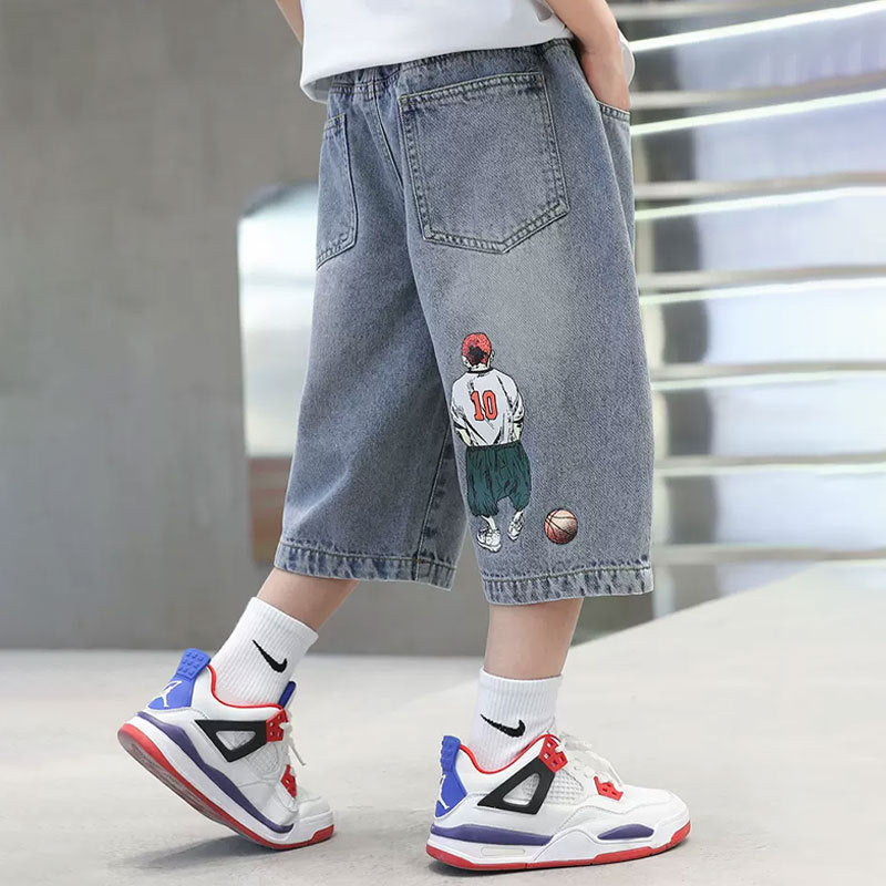 Jungen Basketball Shorts mit coolem Comic-Print Echo Archiv