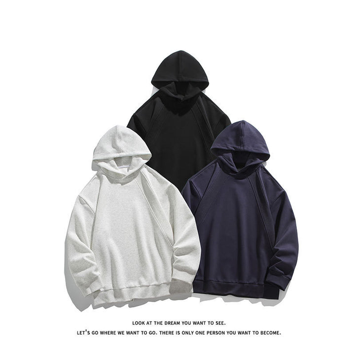 Herren Oversize-Kapuzenpullover mit Raglannähten und minimalistischem Streetwear-Design Echo Archiv