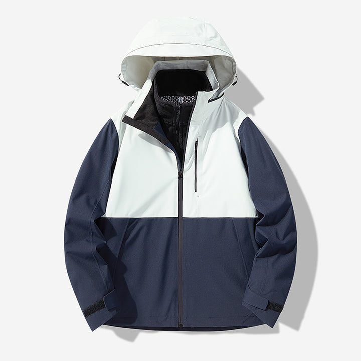 Herren Wasserdichte technische Softshell-Hybridjacke mit integriertem Fleecefutter und verstellbarer Kapuze Echo Archiv