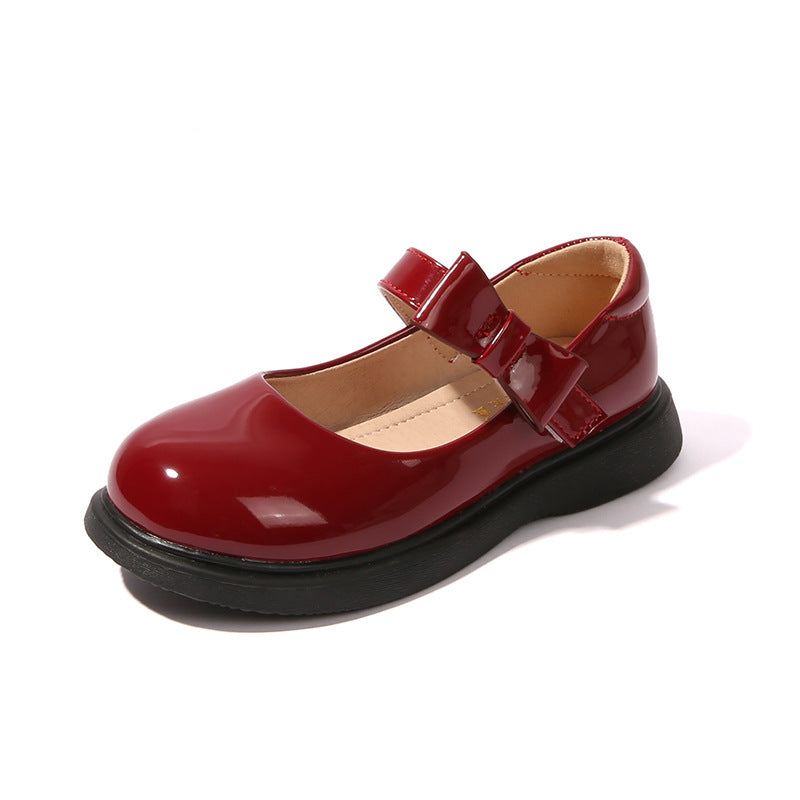 Mädchen Mary Jane Ballerinas mit dekorativem Schleifenakzent Echo Archiv