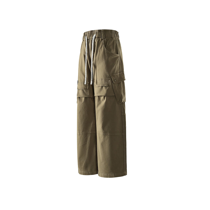 Herren weite Cargo-Hose mit elastischem Bund, Kordelzug und großzügigen Klapp-Utility-Taschen Echo Archiv