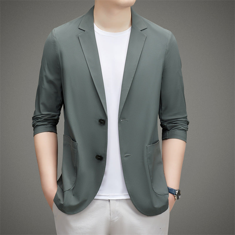 Herren eleganter Blazer mit lässigem Schnitt und praktischen Taschen Echoarchiv