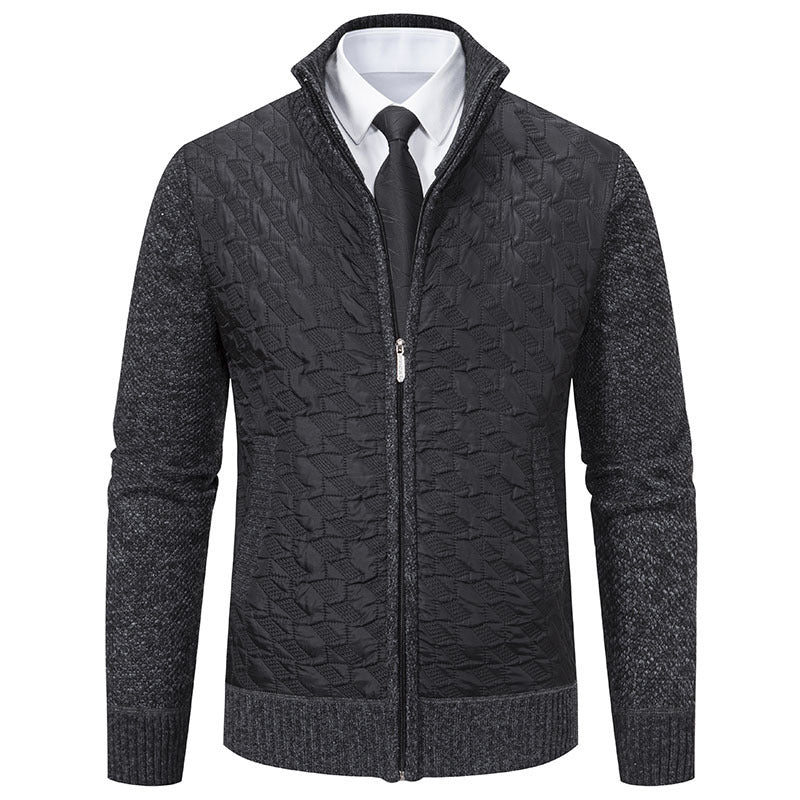 Herren stylische Strickjacke mit Steppdesign Echoarchiv