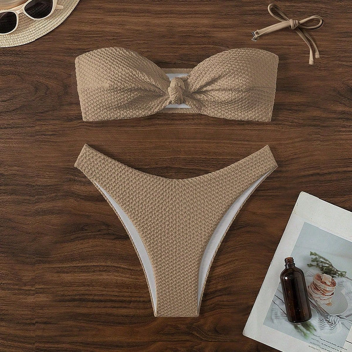 Damen Bandeau-Bikini mit strukturiertem Material Echo Archiv