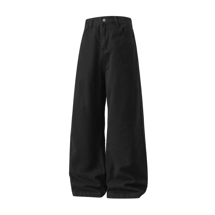 Damen Hochtaillierte extraweite Canvas-Palazzohose mit weitem Bein Echo Archiv