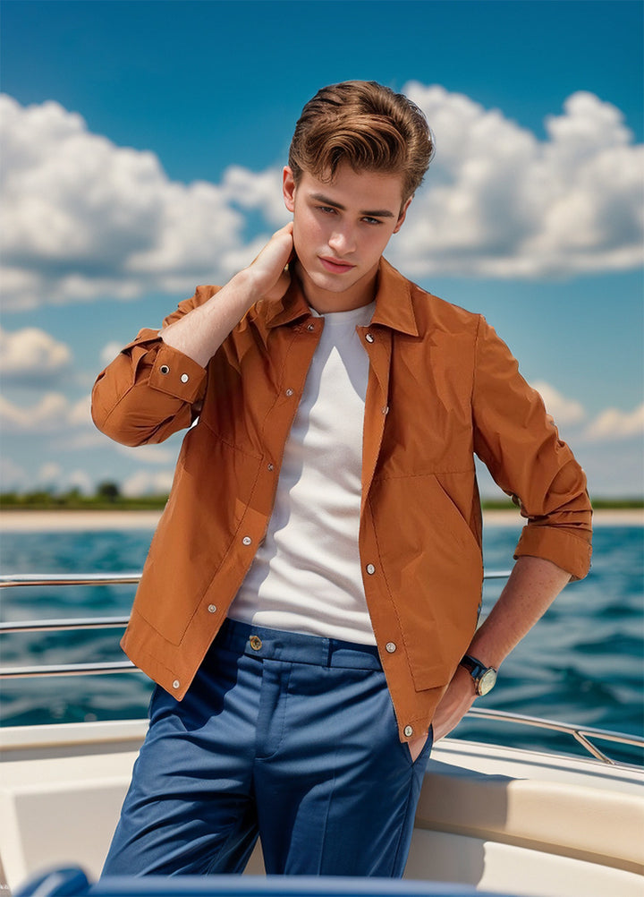 Herren leichte Sommerjacke mit innovativen Details Echoarchiv