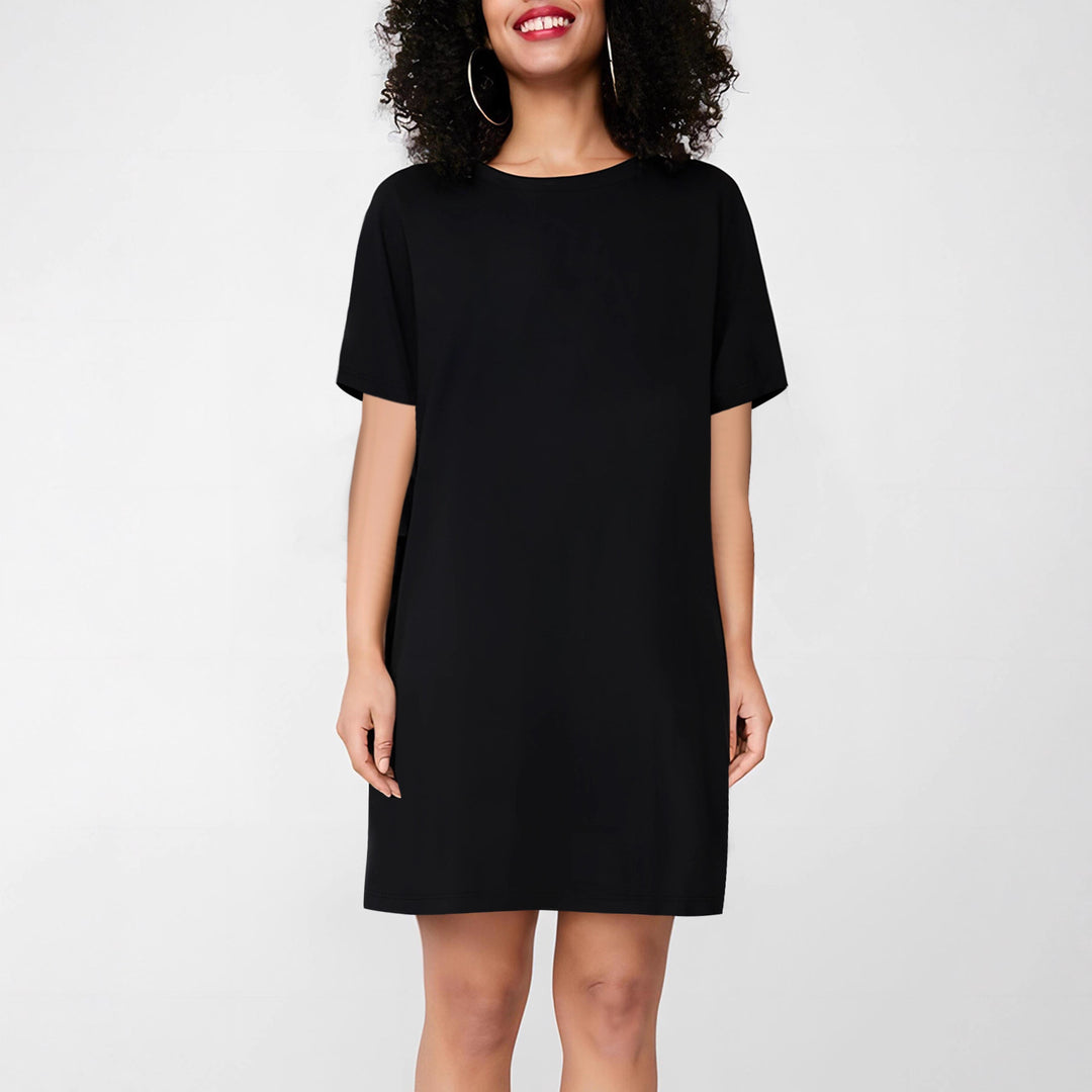 Damen T-Shirt-Kleid im lässigen Schnitt mit Rundhalsausschnitt Echo Archiv