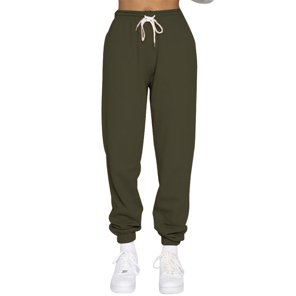 Damen nan High‑Waist Relax-Jogginghose mit elastischem Komfortbund, Kordelzug und gerippten Knöchelbündchen Echo Archiv