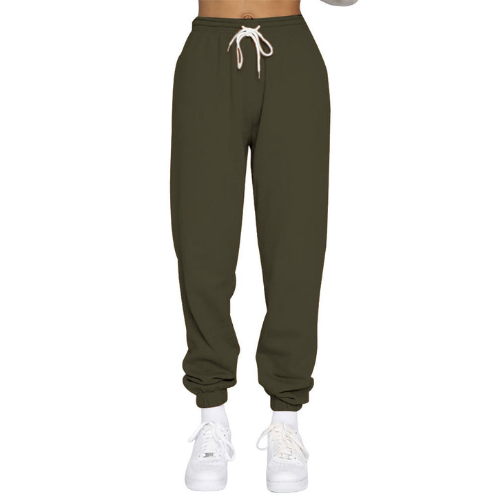 Damen nan High‑Waist Relax-Jogginghose mit elastischem Komfortbund, Kordelzug und gerippten Knöchelbündchen Echo Archiv