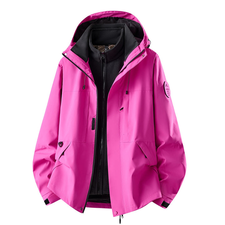 Damen Dreiteilige wasserdichte Outdoorjacke mit abnehmbarem Fleece-Innenlayer Echoarchiv