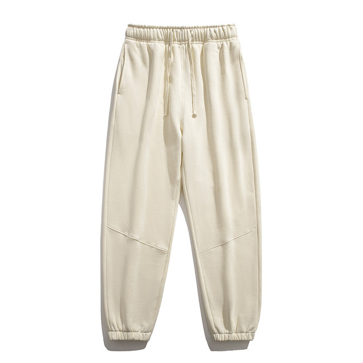 Herren Fleece-Jogginghose mit tapered Schnitt, elastischem Kordelbund & Knie-Paneelen Echoarchiv