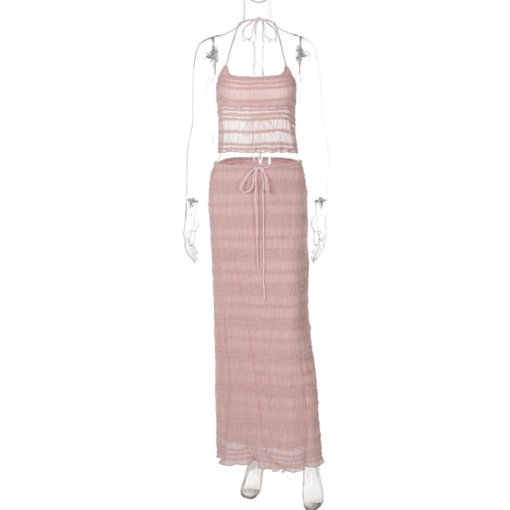 Damen Maxikleid mit schulterfreiem Design und Raffungen Echo Archiv