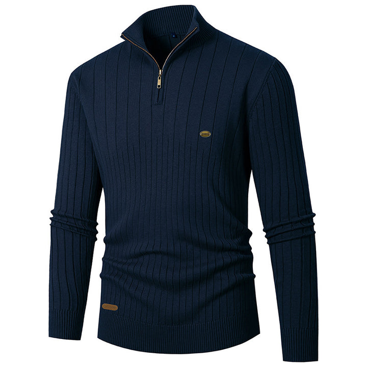 Herren Pullover mit Stehkragen und Feinstrick Echoarchiv