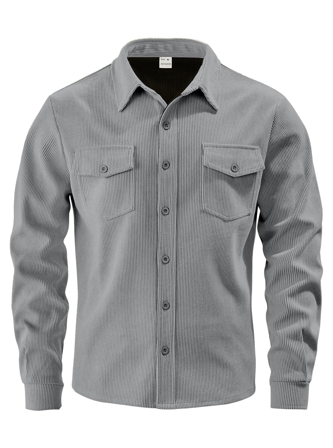 Herren Cordjacke im klassischen Arbeiterjacken-Schnitt mit Druckknöpfen und Brusttaschen – Taviero