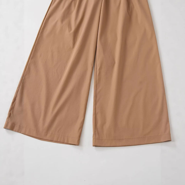 Damen Hochtaillierte Palazzo-Hose mit Bundfalten und Taillengürtel Echo Archiv