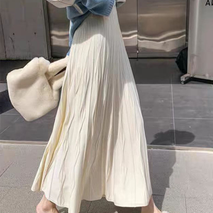 Damen Eleganter, gefalteter Maxirock Echo Archiv