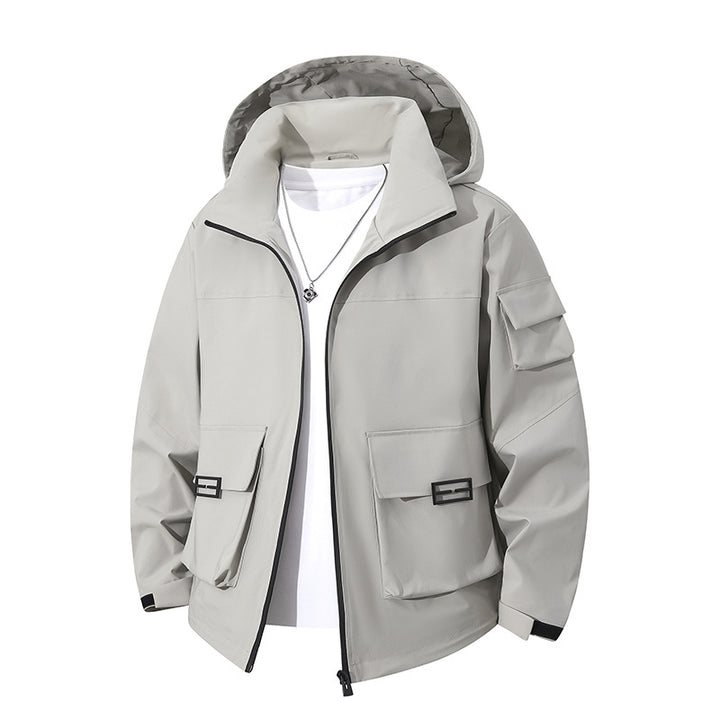 Herren Technische Utility-Kapuzenjacke mit Mehrfach-Pattentaschen und windabweisendem Softshell Echo Archiv