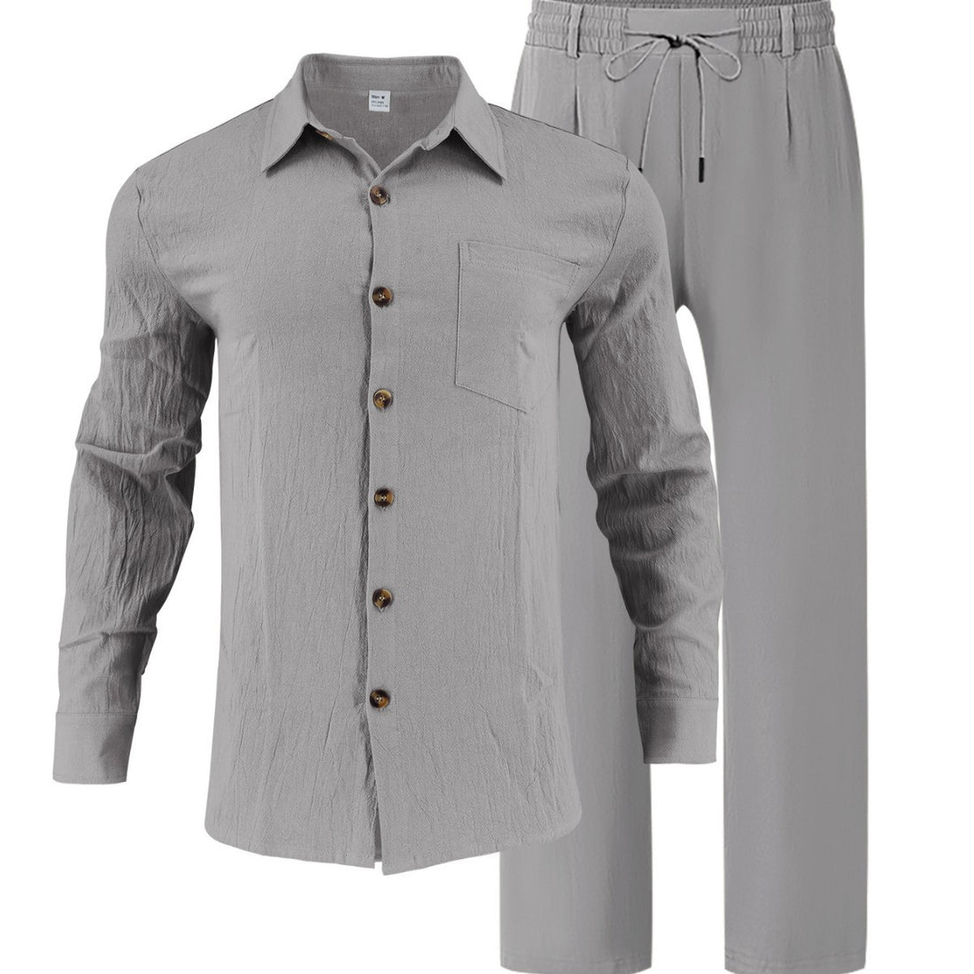 Herren lässiges Lounge-Set mit hochwertigem Hemd und bequemer Hose – Marzano