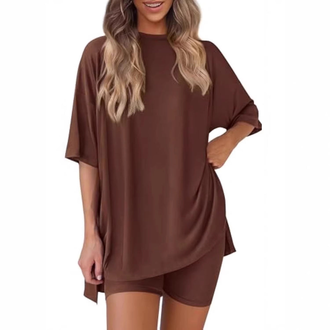 Damen lässiges Sport-T-Shirt mit Shorts im Set Echo Archiv