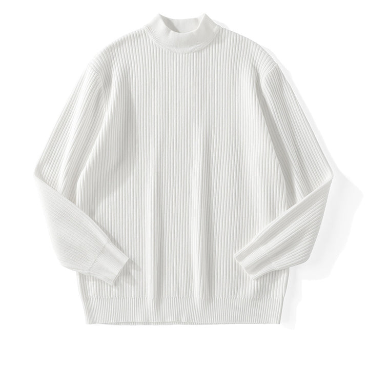 Herren Feinstrickpullover mit Stehkragen – Norvane