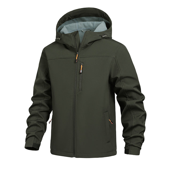 Herren Funktionsjacke mit wasserabweisendem Stoff und verstellbarer Kapuze Echoarchiv