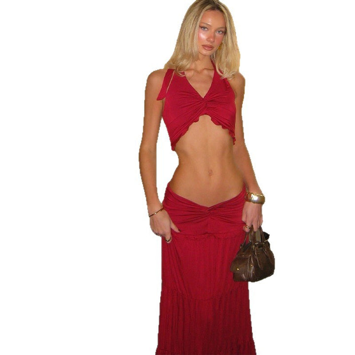 Damen Maxikleid mit verspieltem Cut-Out und Rüschendetails Echo Archiv