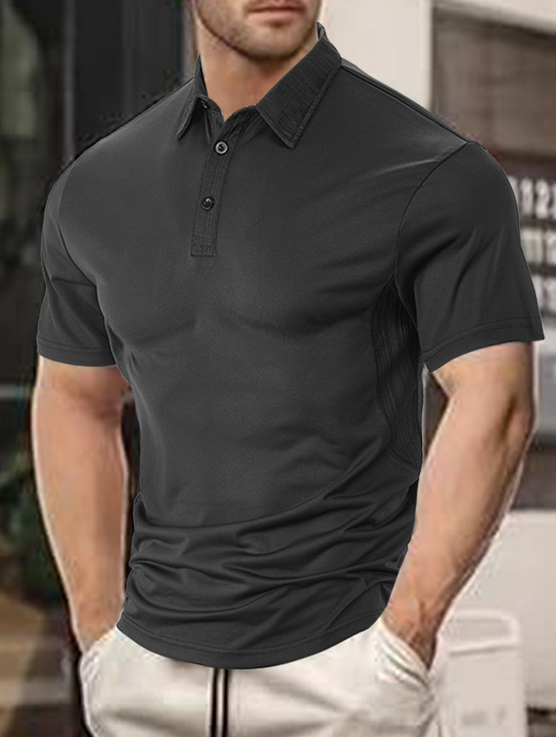 Herren Sportliches Poloshirt mit funktionalem Design Echoarchiv