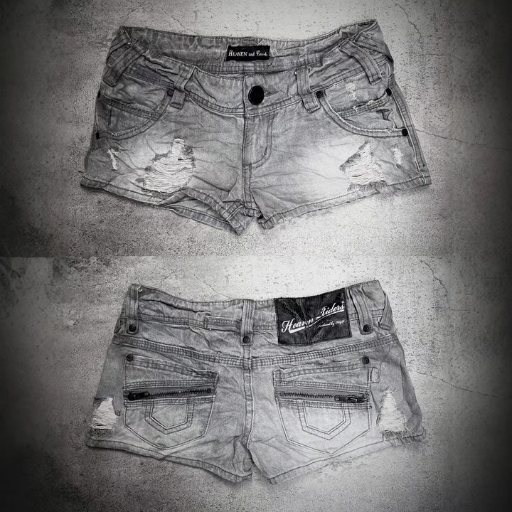 Damen trendy Jeans-Shorts mit distressed Details Echo Archiv