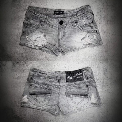 Damen trendy Jeans-Shorts mit distressed Details Echo Archiv