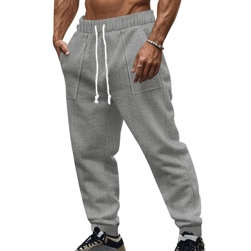 Herren lässige Jogginghose mit strukturiertem Gewebe und praktischen Taschen Echoarchiv