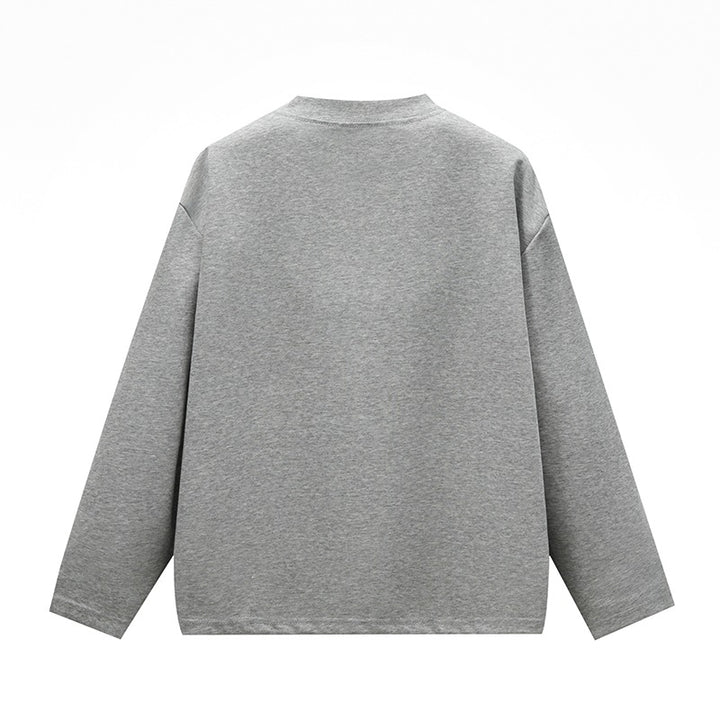 Unisex Oversize Rundhals-Sweatshirt mit Raglannähten und feiner Struktur Echoarchiv