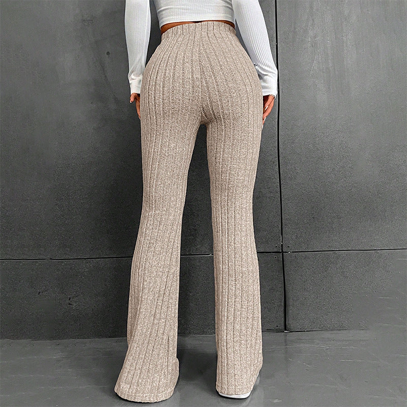 Damen lässige Flared-Hosen aus hochwertigen Strickmaterialien Echo Archiv
