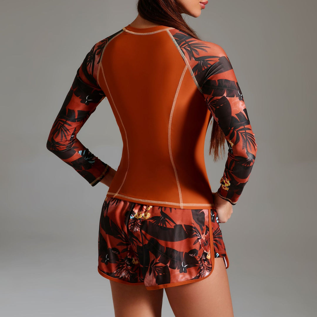 Damen Sportlicher Schwimmanzug mit langen Ärmeln Echo Archiv