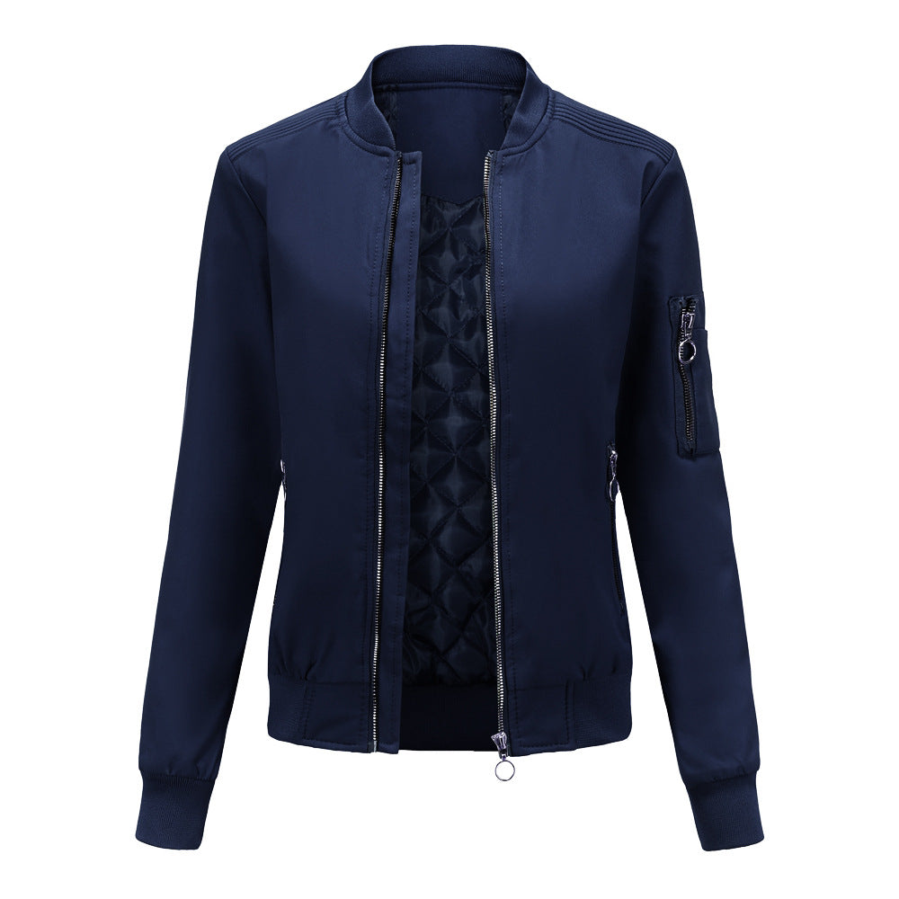 Damen nan leichte sportive Bomberjacke mit Ringzipper und Ärmeltasche Echo Archiv