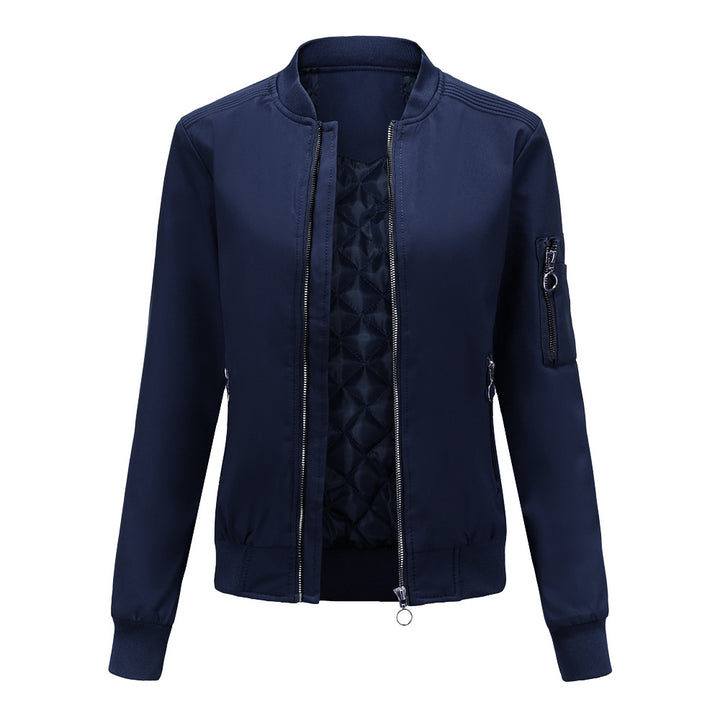 Damen nan leichte sportive Bomberjacke mit Ringzipper und Ärmeltasche Echo Archiv