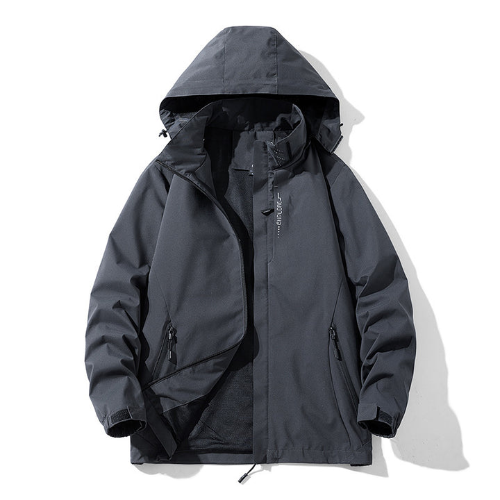 Damen wasserdichte Outdoorjacke mit atmungsaktivem Netzfutter, mit Reißverschluss versehenen Taschen und Klettverschlüssen – Célinea