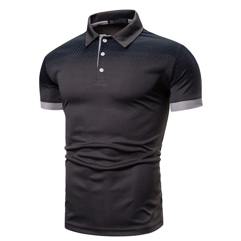 Herren Poloshirt mit dynamischem Farbverlauf und modernen Kontrastdetails Echoarchiv